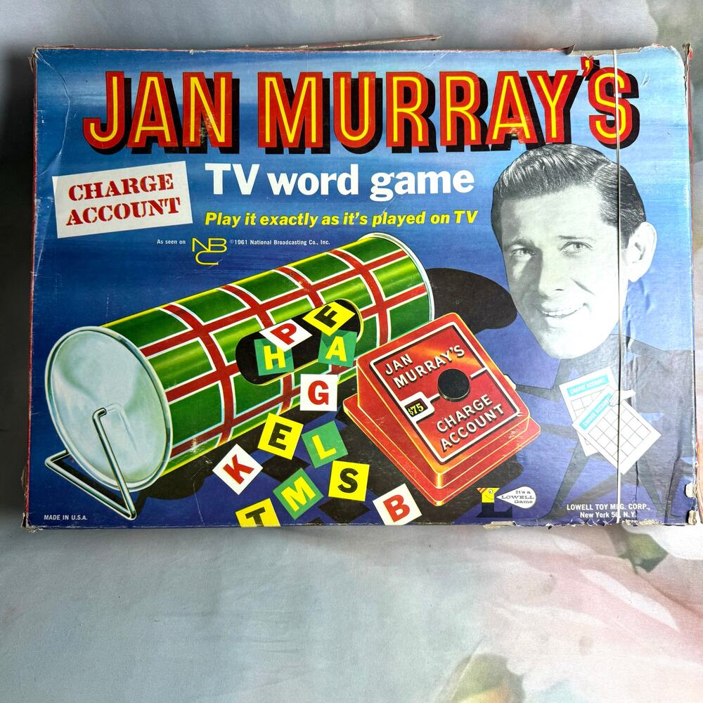 Vintage 60s Lowell Toy Jan Murray’s TV Word Game Board Game